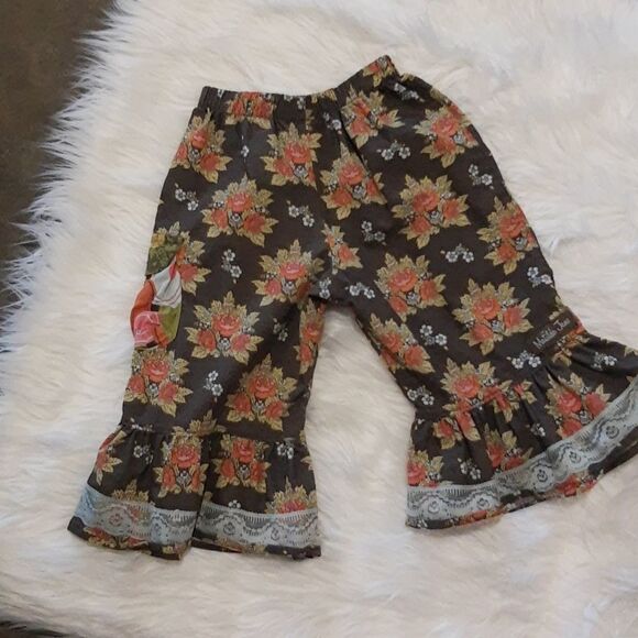 Matilda Jane pants Ruffle bottom Pants Brown With Pocket Size 2 Fall Season - Picture 3 of 5